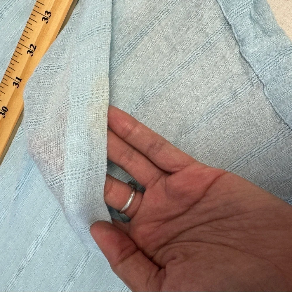 L*Space Light Blue Oversized Beach Cover Up Viscose Button Down Shirt Dress XS/S - Picture 12 of 13